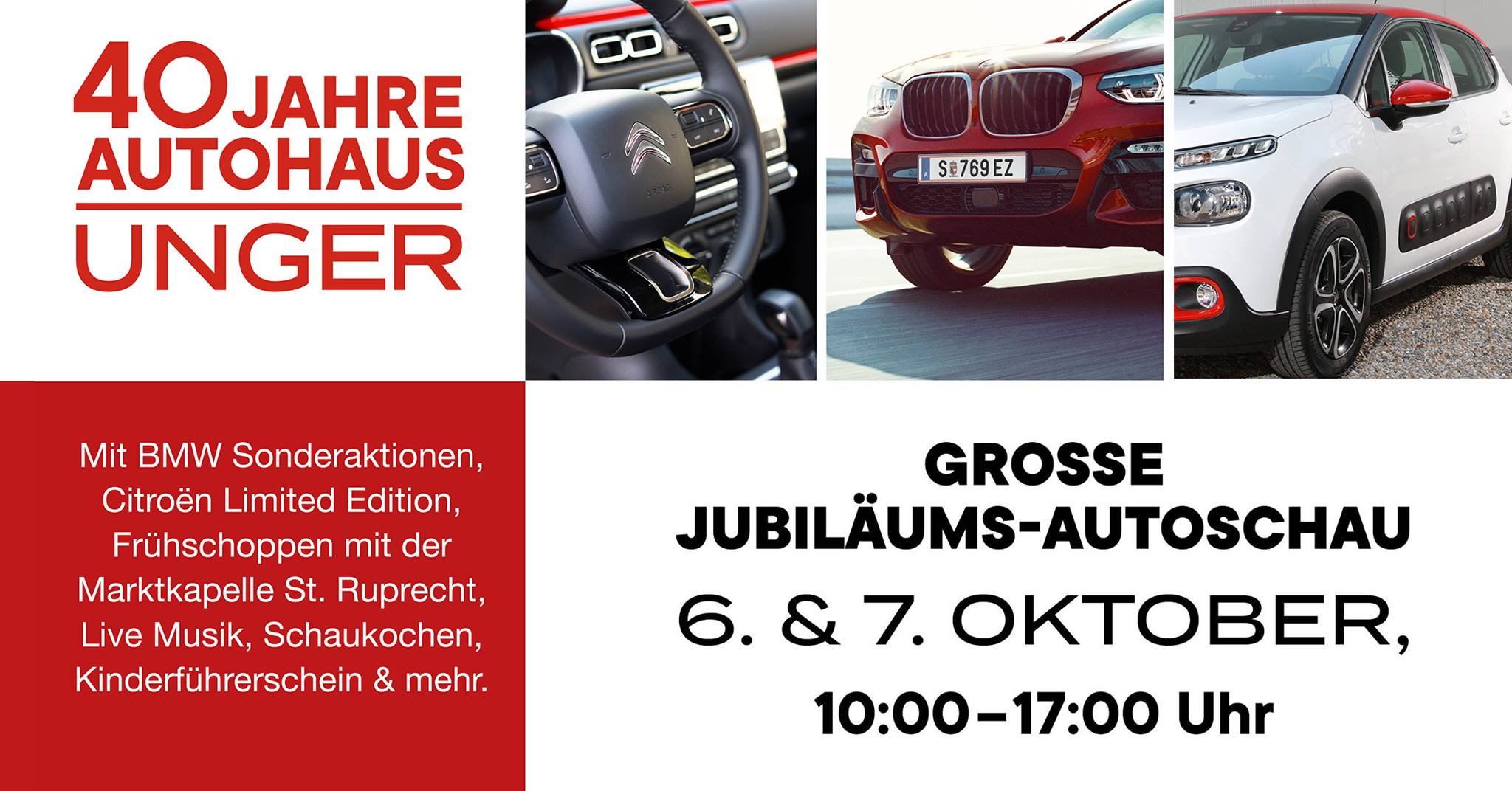 Jubiläumsautoschau im Autohaus Unger